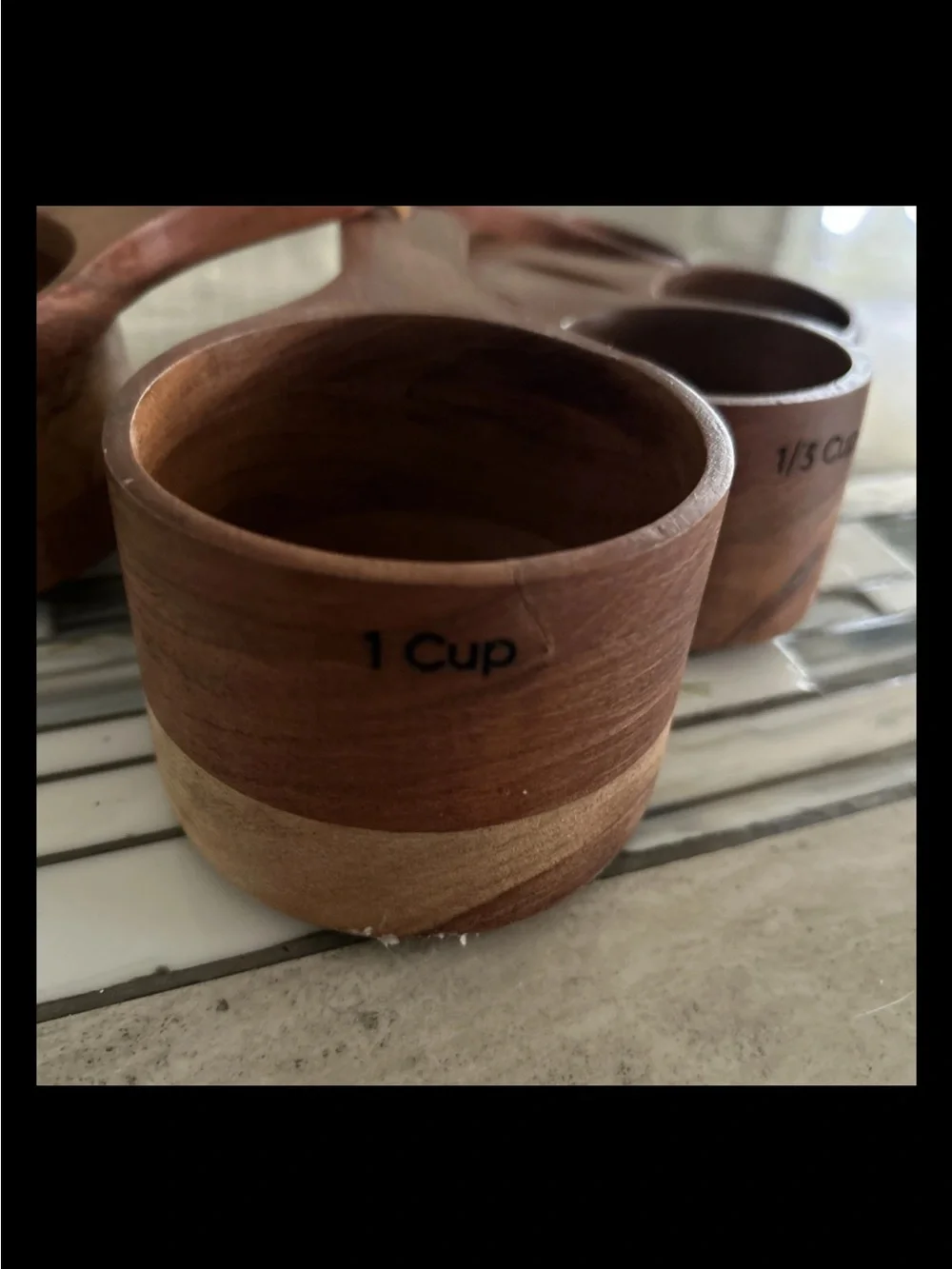 Southern Living Acacia Wood  Measuring Cups Set